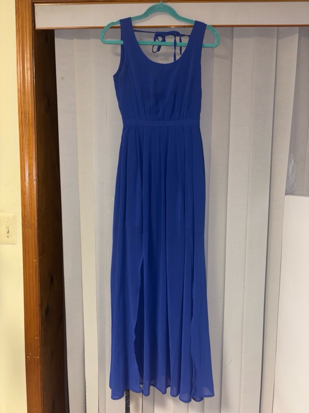 Ya Los Angeles Sleeveless Cobalt Blue Maxi Dress